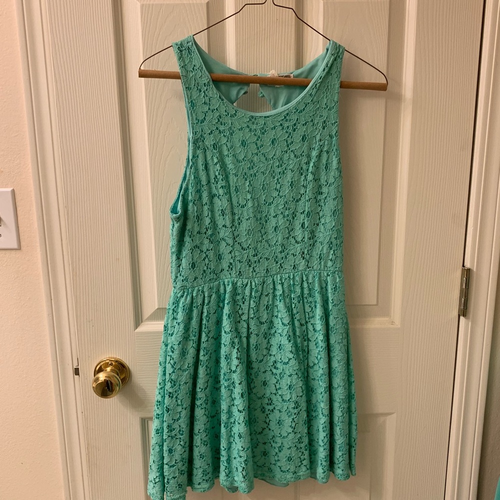 Mint green dress